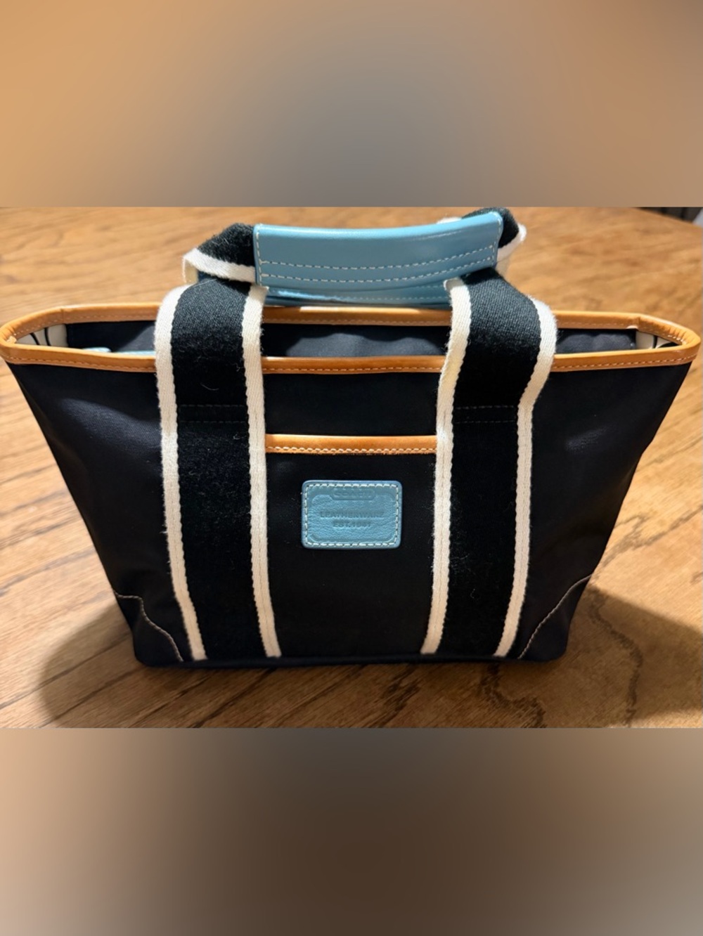 Vintage Coach Hamptons Weekend Mini Tote Bag canvas and leather